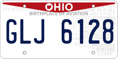 OH license plate GLJ6128
