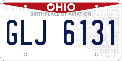 OH license plate GLJ6131
