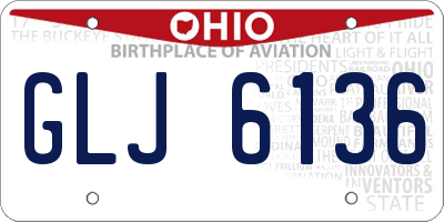 OH license plate GLJ6136
