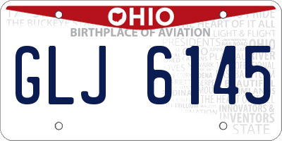 OH license plate GLJ6145