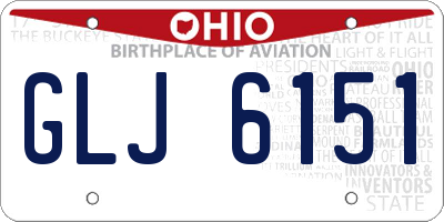 OH license plate GLJ6151