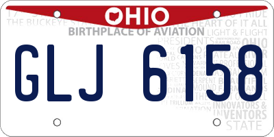 OH license plate GLJ6158