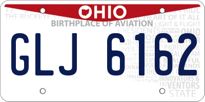 OH license plate GLJ6162