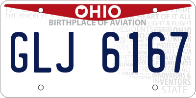 OH license plate GLJ6167