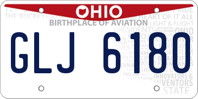 OH license plate GLJ6180