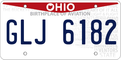 OH license plate GLJ6182