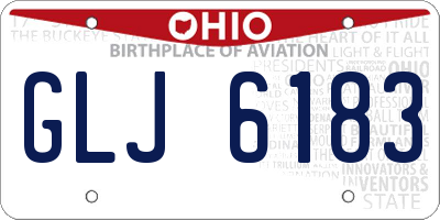 OH license plate GLJ6183