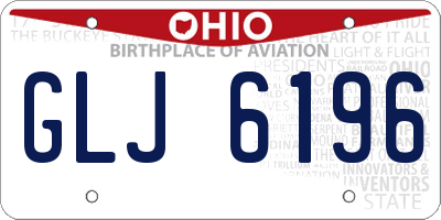 OH license plate GLJ6196