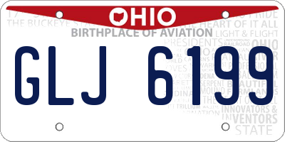 OH license plate GLJ6199