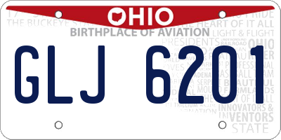 OH license plate GLJ6201