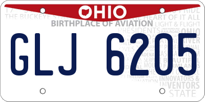 OH license plate GLJ6205