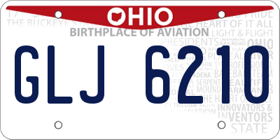 OH license plate GLJ6210