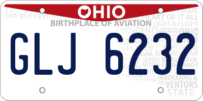 OH license plate GLJ6232