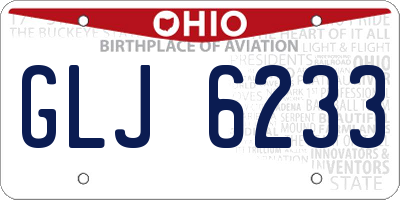 OH license plate GLJ6233