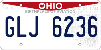 OH license plate GLJ6236