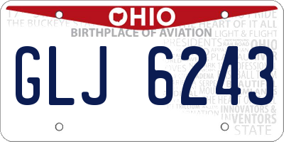 OH license plate GLJ6243