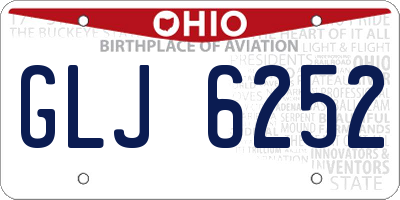 OH license plate GLJ6252
