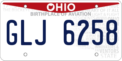 OH license plate GLJ6258