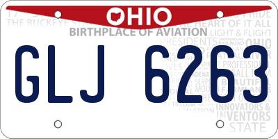 OH license plate GLJ6263