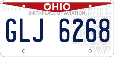 OH license plate GLJ6268