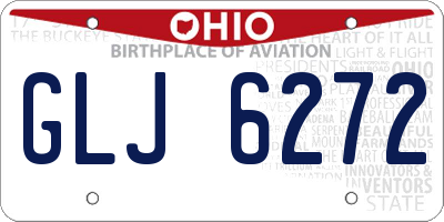 OH license plate GLJ6272