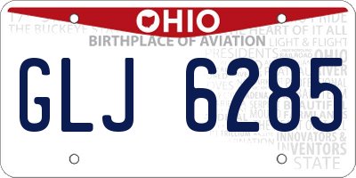 OH license plate GLJ6285