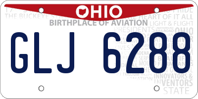 OH license plate GLJ6288