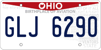 OH license plate GLJ6290