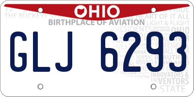 OH license plate GLJ6293