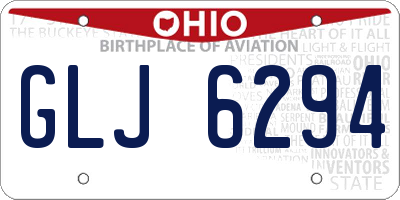 OH license plate GLJ6294