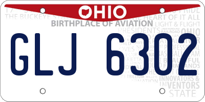 OH license plate GLJ6302