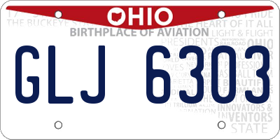 OH license plate GLJ6303