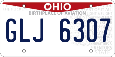 OH license plate GLJ6307