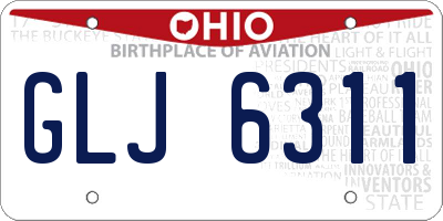 OH license plate GLJ6311