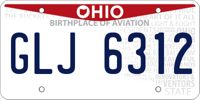 OH license plate GLJ6312