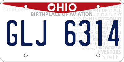 OH license plate GLJ6314