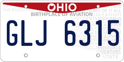 OH license plate GLJ6315
