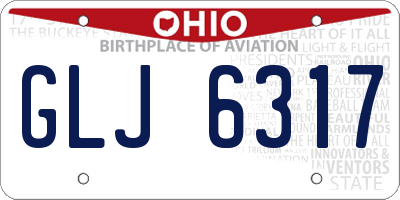 OH license plate GLJ6317