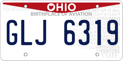 OH license plate GLJ6319