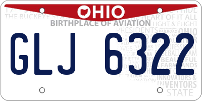 OH license plate GLJ6322
