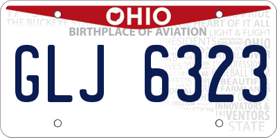 OH license plate GLJ6323