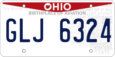 OH license plate GLJ6324
