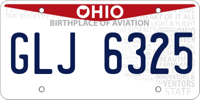 OH license plate GLJ6325