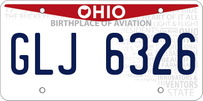 OH license plate GLJ6326