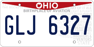 OH license plate GLJ6327