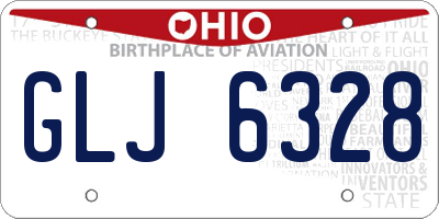 OH license plate GLJ6328