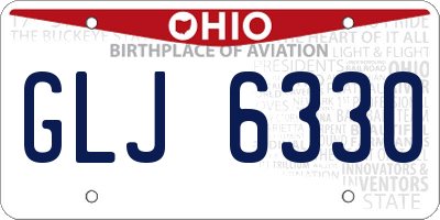 OH license plate GLJ6330