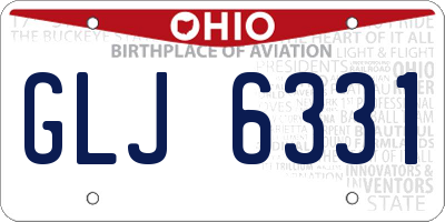 OH license plate GLJ6331