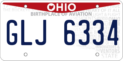 OH license plate GLJ6334