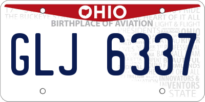 OH license plate GLJ6337